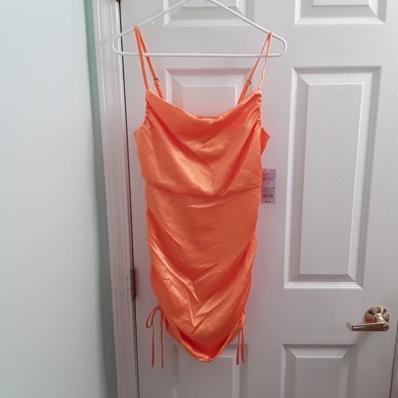 Wild Fable Satin Ruched Mini Dress NWT - Picture 8 of 9